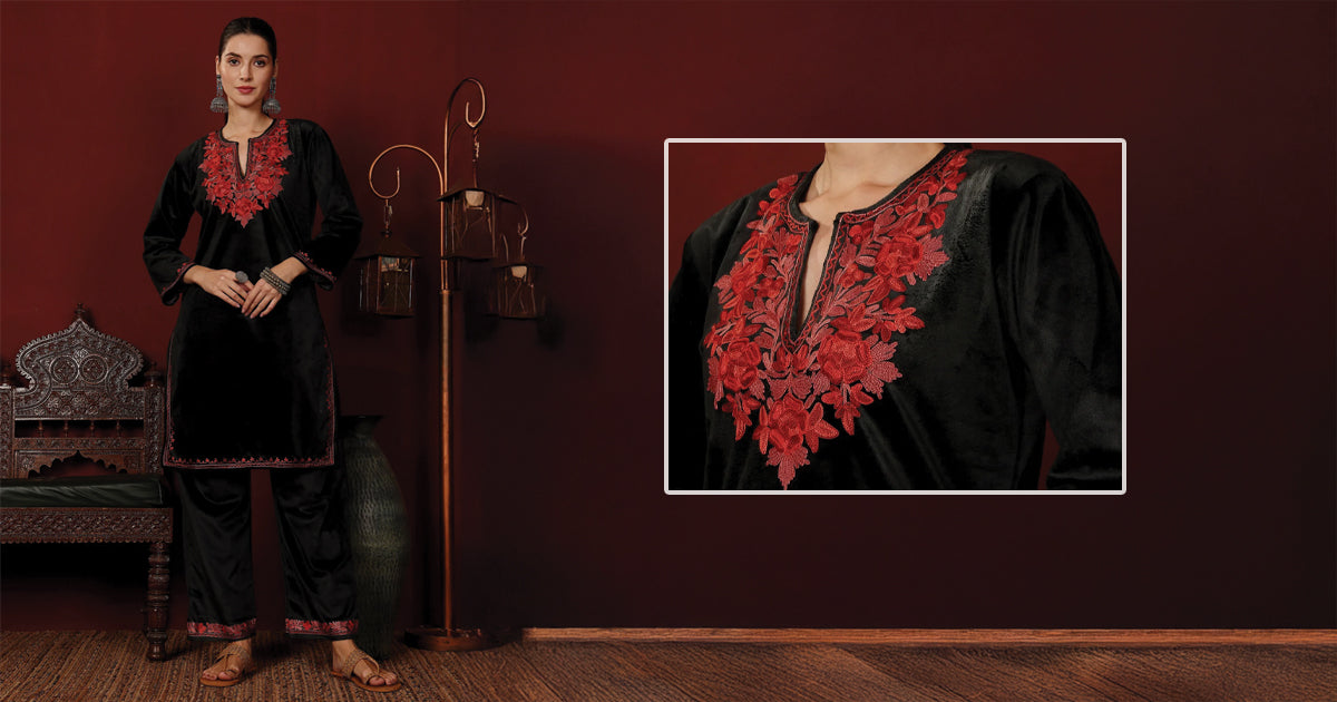 Velvet Kurta Sets: Footwear and Jewellery Combinations That Shine in Winter