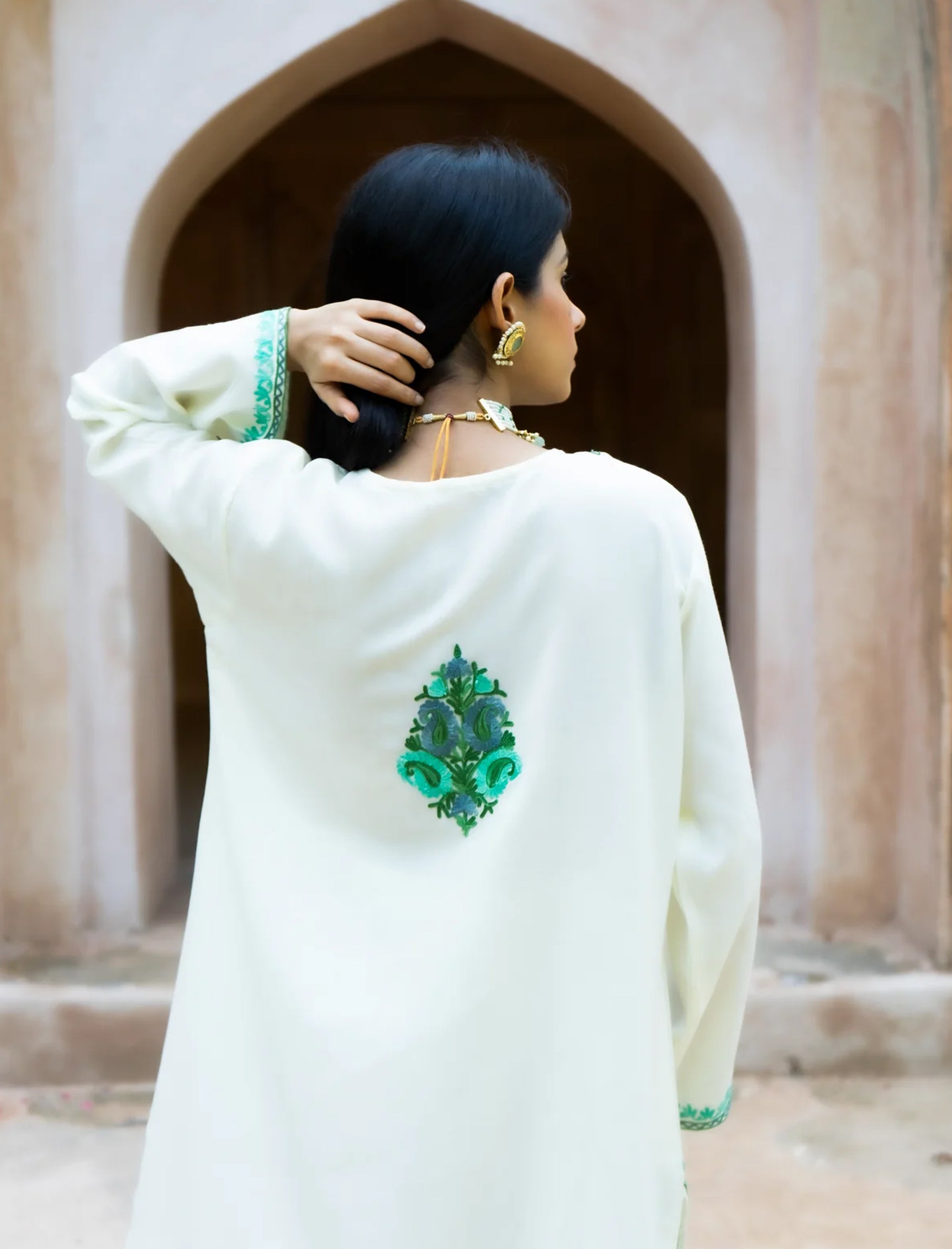 Eira Cotton Kashmiri Phiran Kurta and Palazzo Set no