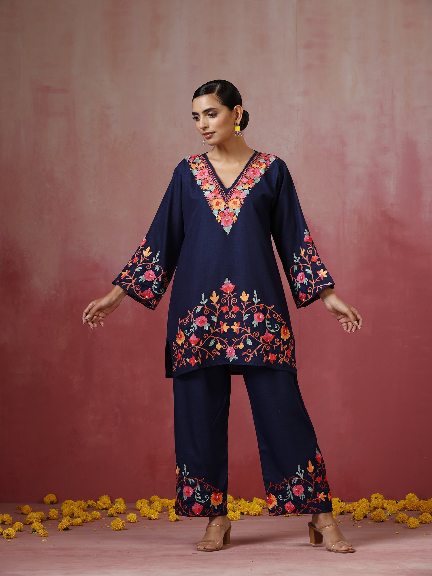 Soha Cotton Kashmiri Kurta Co-ord Set